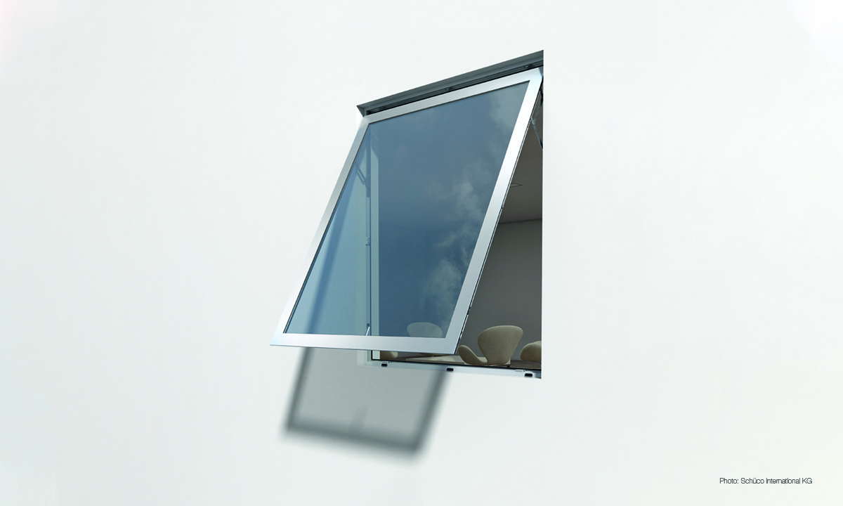 A picture of an aluminium window